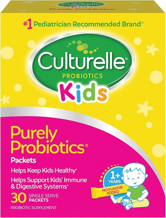 Culturelle Kids Daily Probiotic Supplement - Helps Support a Healthy Immune & Digestive System* - #1 Pediatrician Recommended Brand - For Age 3+ - 30 Single Packets