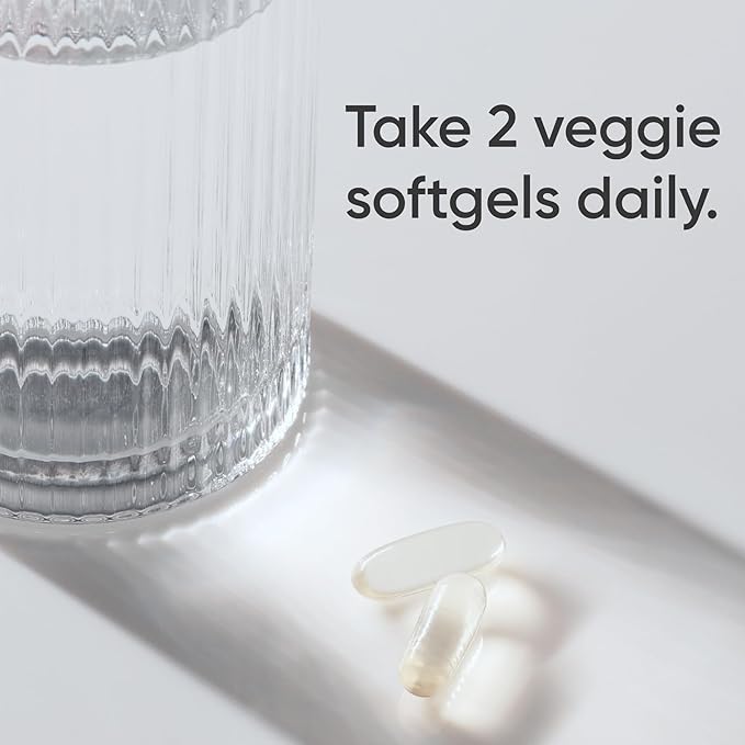 Sports Research® Vegan Omega-3 + Vitamin D3 5000iu (125mcg) - Vegan Certified · Carrageenan Free · Gluten Free - 60 Plantgel® Capsules