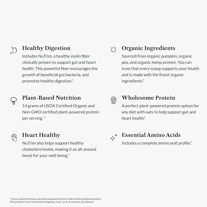 Greens First Dream Protein Plant-Based Vegan Powder - USDA Organic Pumpkin, Hemp & Pea Protein - Gluten-Free, Non-GMO, No Added Sugar (Creamy French Vanilla, 24.8 oz)