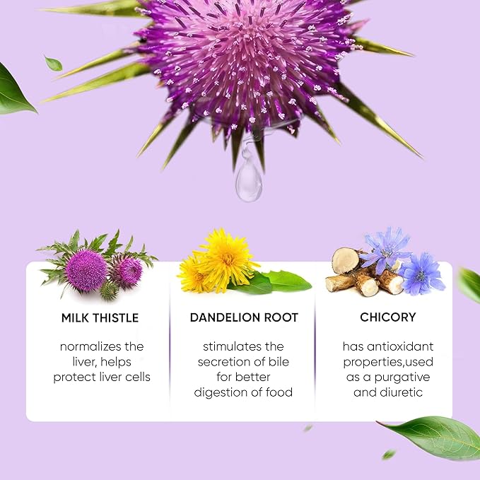 Liver Support & NAC, Zinc - 4 fl oz Liquid Drops with Milk Thistle, Dandelion Root, Chicory, Turmeric, Beet Root, Chanca Piedra - Liver Cleanse & Detox Supplement