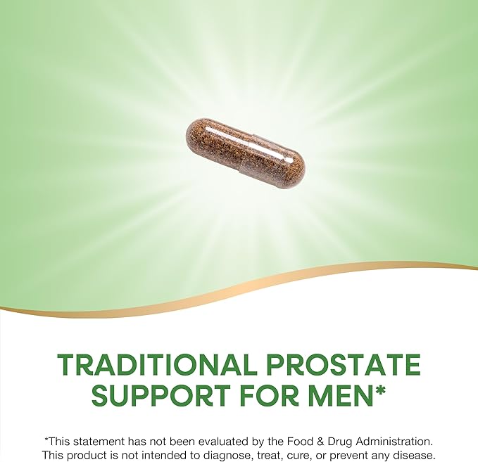 Nature's Way Saw Palmetto Berries, Traditional Prostate Support*, 585 mg per Serving, Non-GMO Project Verified, Vegan, 100 Capsules (Packaging May Vary)