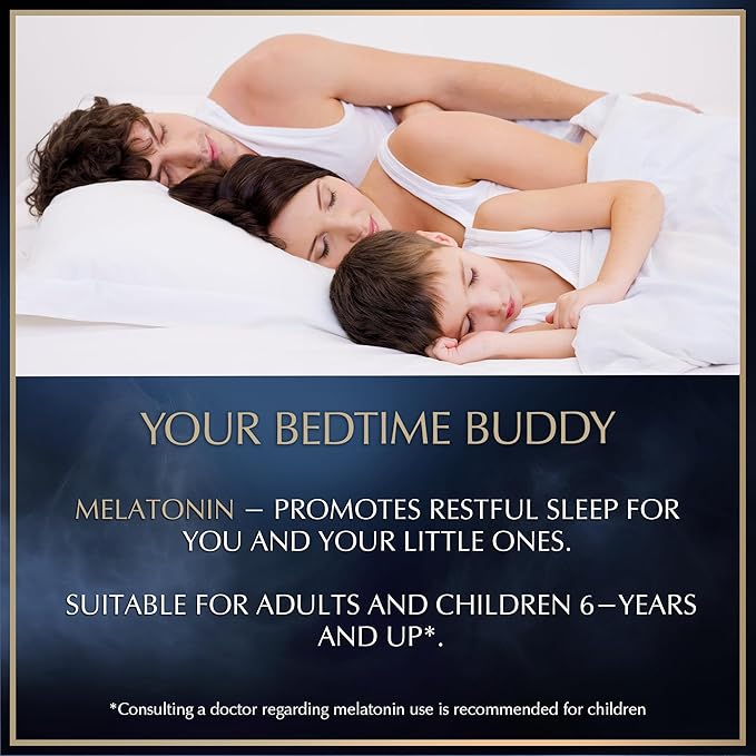 Liquid Melatonin 3mg - Liquid Sleep Aid for Adults & Kids 6 Years and Up - Sublingual Melatonin Drops for Quick Sleep and Refreshing Rest for Longer - 60ml 60 Days Raspberry Vanilla Flavor Melatonina
