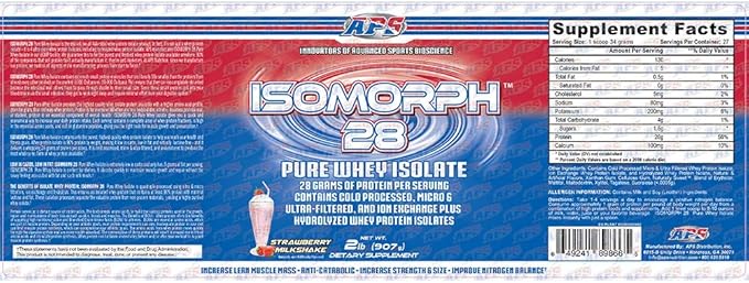 APS Nutrition Isomorph, Strawberry Milkshake, 2 Pound