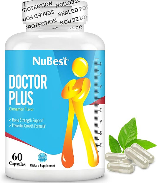 Doctor Plus - Calcium Supplement with Vitamin D3, Vitamin K2 (MK7), Magnesium Capsules for Bone Strength, Healthy Bones, Immunity, Calcium Max Absorption for Children (10+) and Teens - 60 Capsules