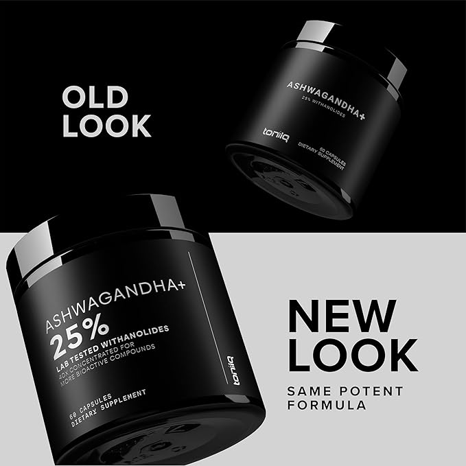 Ashwagandha - Ultra High Potency 40:1 Extract with 25% Withanolides - Wild Harvested in India - Highly Concentrated & Third-Party Lab Tested - 60 Capsules