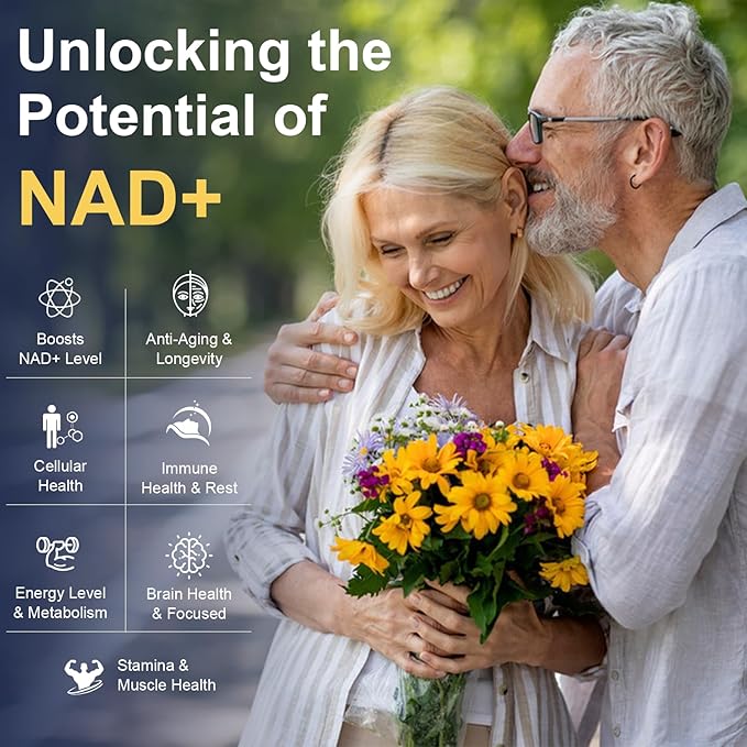 (2 Packs) NAD Supplement for Women Men with nicotinamide riboside resveratrol,Quercetin, Betaine Boost NAD+ Levels NAD Plus Supplement for Anti Aging, Energy, Immune, Focus 120 Capsules