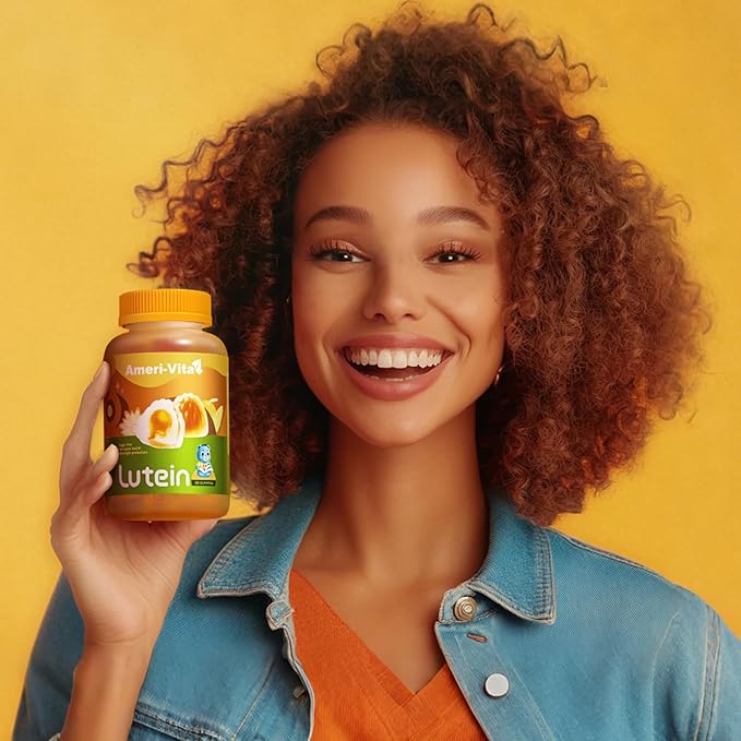 Lutein Gummies – 5mg Lutein & 1mg Zeaxanthin, Eye Vitamins for Kids & Teens, Orange Flavor, Sugar-Free, 60 Gummies
