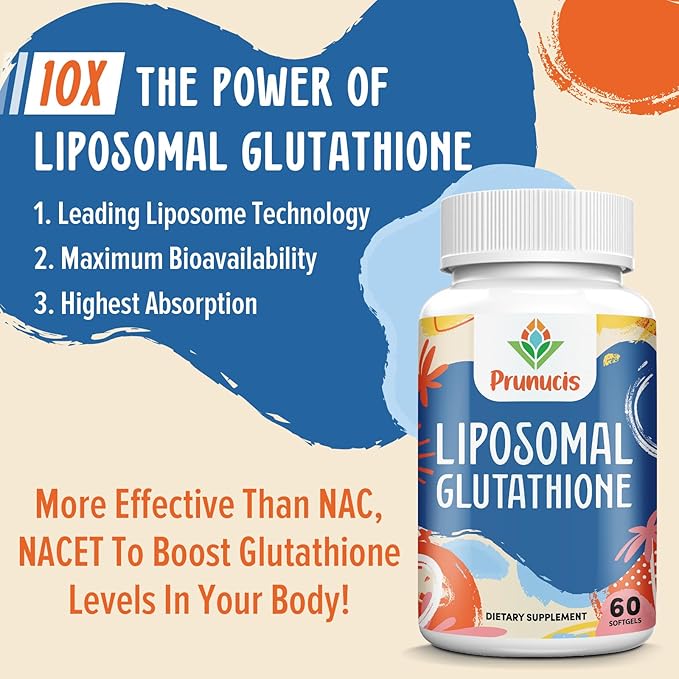 2400MG Liposomal Glutathione, Reduced L-Glutathione, Glutathione Supplement with Vitamin C, Master Antioxidants, Enhanced Absorption, Antioxidant Supplements - Immune System, 480 Softgels