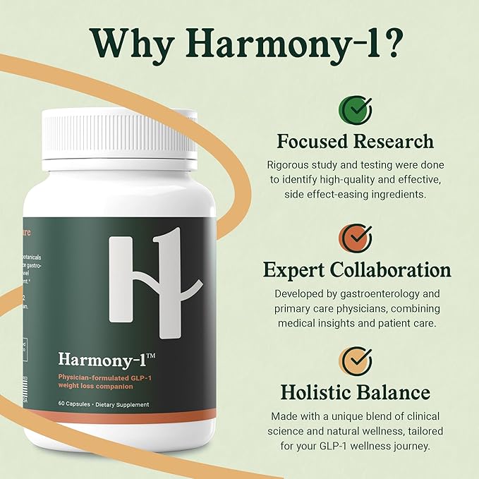 Gut Health Supplement - for GLP-1 Medication Patients - Digestive Aid and Bloating Relief - for Better Weight Management - Supports Well-Being, 60 Capsules