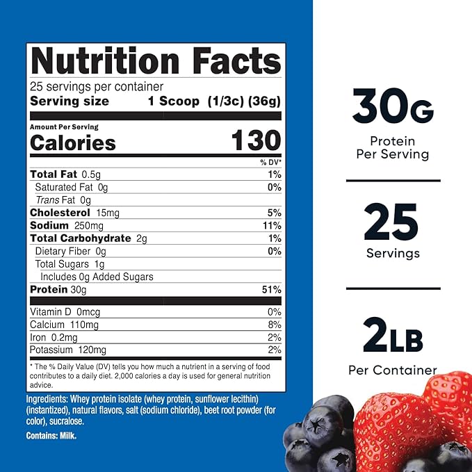 Nutricost Whey Protein Isolate (Strawberry Acai, 2 Pounds)