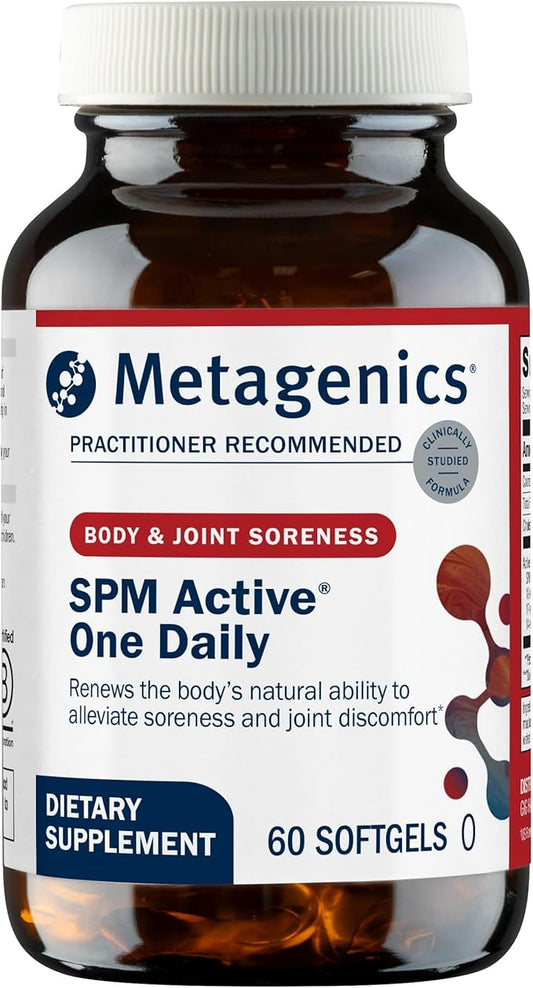 Metagenics SPM Active One Daily - Joint Soreness Supplement with Pro Resolving Mediators* - Encourages Soothing Relief* - Features Next Generation Omega Fish Oil - Non-GMO & Gluten-Free - 60 Softgels
