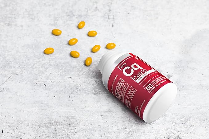Essential Elements CoQ10 100mg Softgels for Heart, Brain, and Vascular Support - Comprehensive Coenzyme Q10 Supplement Formulated for Optimal Absorption - 60 Count, 2 Month Supply