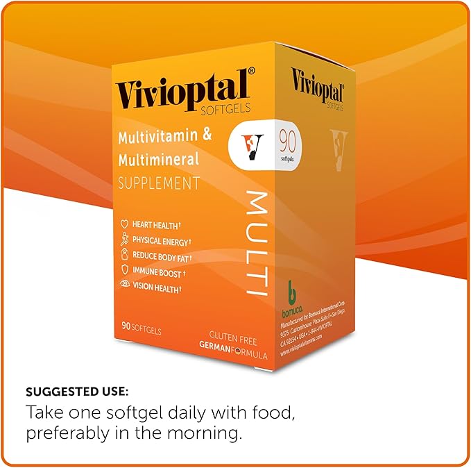 Vivioptal Multi, 90 Softgels, Multivitamin & Multimineral, Gluten Free, German Formula