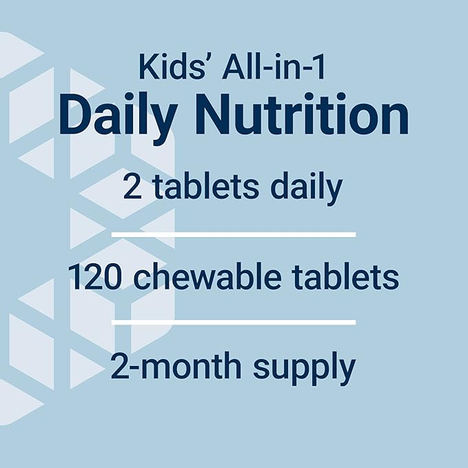 Life Extension Children's Formula Mix™, multivitamin for Kids, 18 Essential Vitamins and Minerals, Berry Flavored with no Added Sucrose, Gluten-Free, Non-GMO, 120 chewable Tablets
