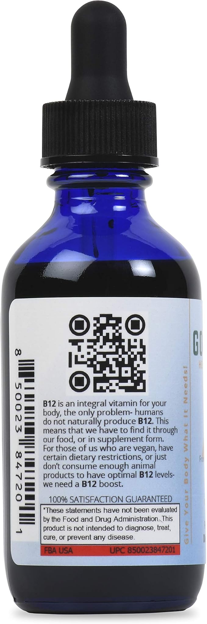Good State Vitamin B12 Liquid Mineral Supplement | Vegan, Organic and Professional Grade B12 Vitamins Sublingual Liquid | Nano-Ionic for Optimal Absorption | 2 Fl oz Bottle