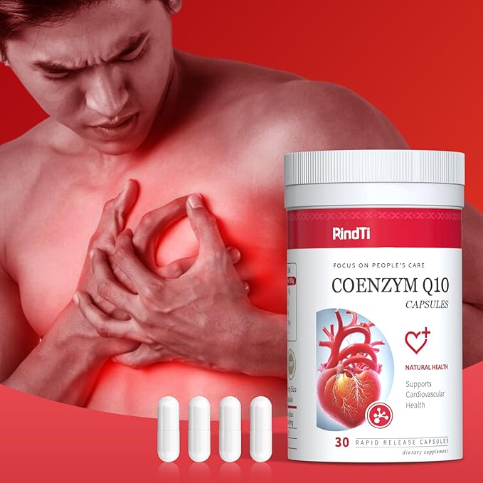 CoQ10 Supplement, High Absorption Coenzyme Q10 Supplements for Heart Health & Cellular Energy,30 Capsules