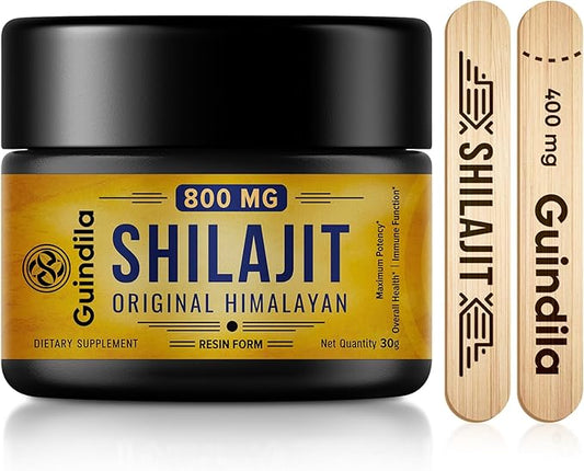800mg Shilajit Supplement - Shilajit Pure Himalayan Organic Shilajit Resin with Maximum Potency, Original from Himalayan with 85+ Trace Minerals & Fulvic Acid for Focus & Energy, Immunity, 30 Grams