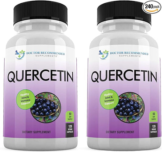 DOCTOR RECOMMENDED SUPPLEMENTS Quercetin 1000mg Per Serving - Vitamin Supplement, (Vegan | Non-GMO) (120 Veggie Capsules, Pack of 2)