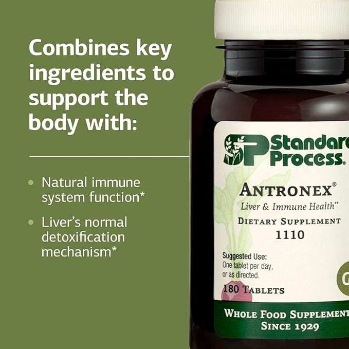 Standard Process Inc. Antronex - Whole Food Immune System Support and Liver Health Supplement with Calcium - 180 Tablets