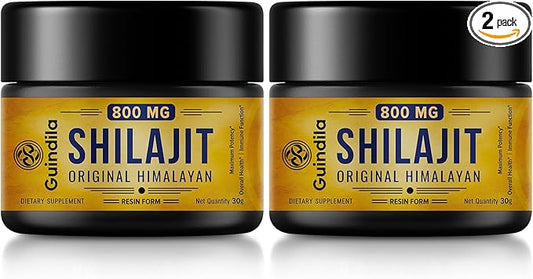 800mg Shilajit Supplement - Shilajit Pure Himalayan Organic Shilajit Resin with Maximum Potency, Original from Himalayan with 85+ Trace Minerals & Fulvic Acid for Focus & Energy, Immunity, 2 Packs