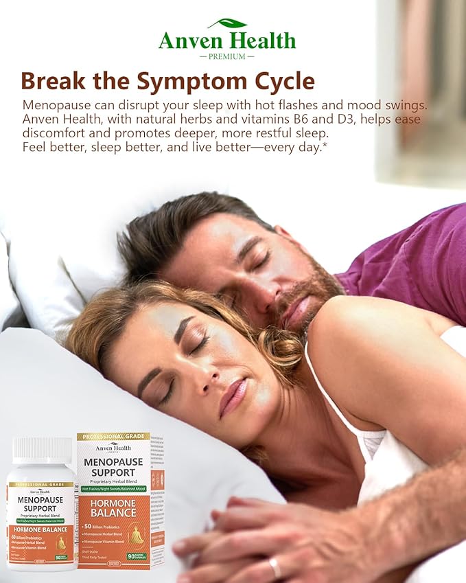 Menopause Supplements for Women - Probiotics for Menopause Relief, Hot Flashes, Night Sweats, Bloating & Gut Health with Herbs, Collagen, Vitamins, Gluten Free & Non-GMO | 90 Veggie Caps