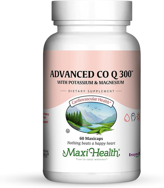 Maxi Health Advanced CO Q10 300 - Coenzyme Q10 - with Potassium & Magnesium - 60 Capsules - Kosher