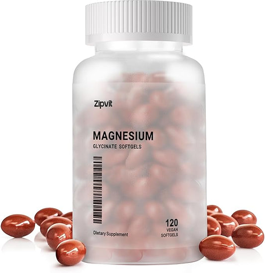 Magnesium Supplement Softgels, Easy Absorption Magnesium Glycinate 500mg, High Bioavailability Magnesium for Sleep & Calm Support, Nervous, Muscle & Bone Health