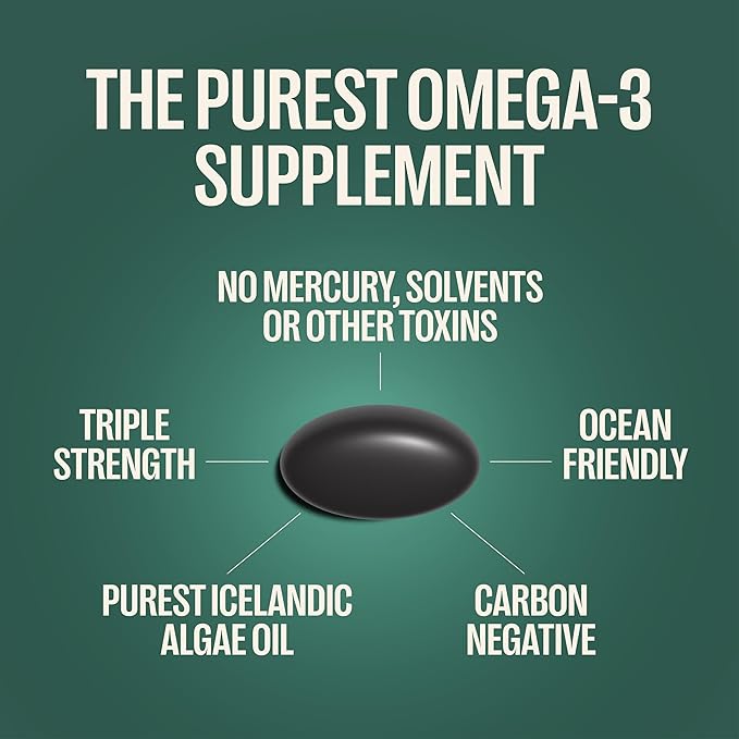 Orlo DHA – Vegan DHA Supplement (EPA & DHA) – Omega 3 Fish Oil & Krill Alternative – Plant-Based Omega-3 Algae Oil – Brain & Heart Support (120 Mini Burpless Softgels KIT)