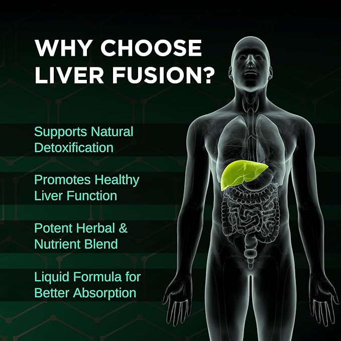 Liver Fusion Liquid Supplement - NAC, Choline, Zinc, Vitamins B12, B6 - Milk Thistle, Dandelion Tincture - Liver Detox and Repair - Silymarin Supplement - Drops - (4 Fl Oz)