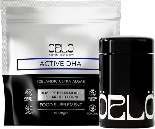 Orlo DHA – Vegan DHA Supplement (EPA & DHA) – Omega 3 Fish Oil & Krill Alternative – Plant-Based Omega-3 Algae Oil – Brain & Heart Support (60 Mini Burpless Softgels KIT)