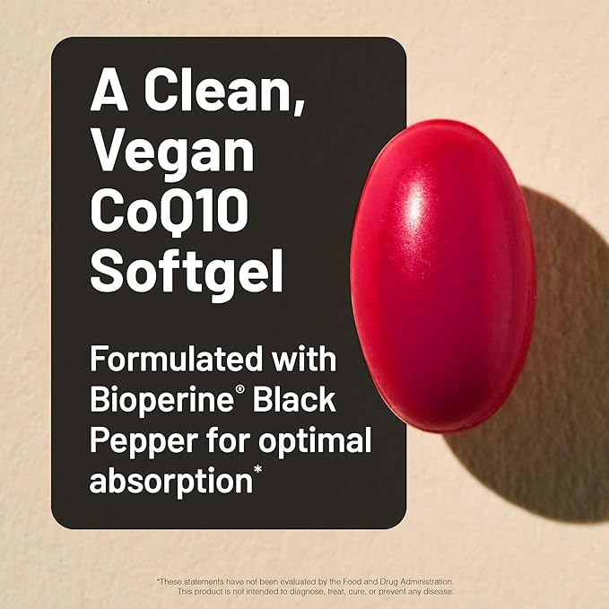 NatureWise CoQ10 100mg Softgels, High Absorption Coenzyme 10 with BioPerine Black Pepper - Antioxidant for Heart Health + Cellular Energy - Vegan, Non-GMO, Gluten-Free - 90 Count[3-Month Supply]