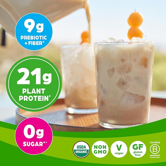 Orgain Organic Vegan Protein Powder, Horchata - 21g of Plant Based Protein, Low Net Carbs, Gluten Free, Lactose Free, No Sugar Added, Soy Free, Kosher, Non-GMO, 2.03 Lb
