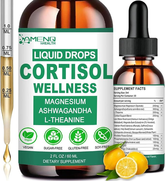 Cortisol Supplements for Women & Men, 16-in-1 Cortisol Reducer Detox Manager w. Magnesium, Ksm-66 Ashwagandha, L-Theanine, Rhodiola, Phosphatidylserine for Lower Cortisol, Mood, Focus, Sleep Support