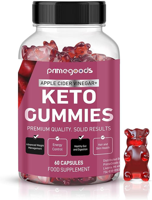 Keto ACV Gummies-Apple Cider Vinegar Gummies - Weight Loss & Keto, 60 Count. Energy Boost, Body Cleanse, Skin Health, Digestion, Vegan, Low Carb, Vitamins B6, B12, Pomegranate, Beet Root