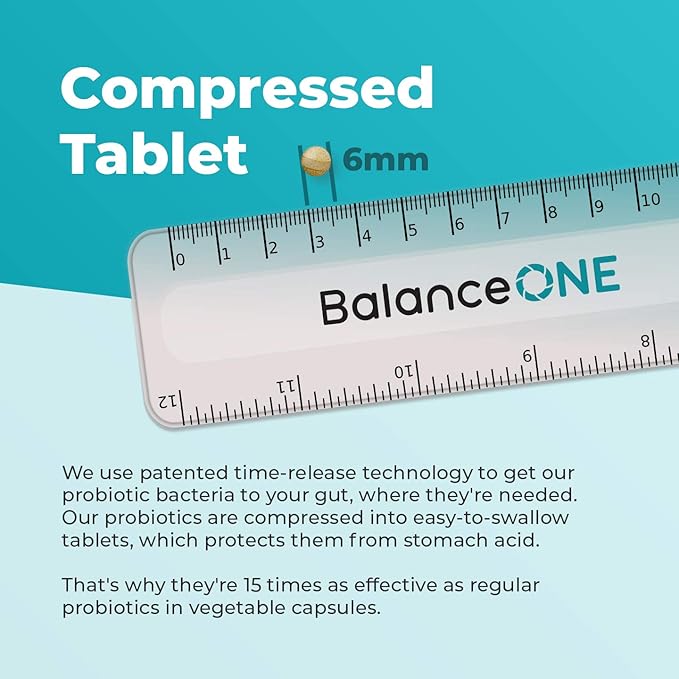 Balance ONE Time-Release Kids Probiotic - 15x Better Survivability Than Capsules or Gummies - 2 Month Supply - 3 Billion CFU Children’s Gut Health & Digestive Support - Sugar Free & Easy to Swallow