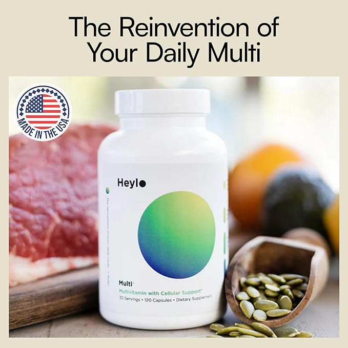 Heylo Multi+ Advanced Multivitamin Supplement – Boosts Energy, Enhances Immune Support, Provides Antioxidant Protection, Promotes Detoxification, with Vitamins, Minerals, Phytonutrients, 120 Capsules