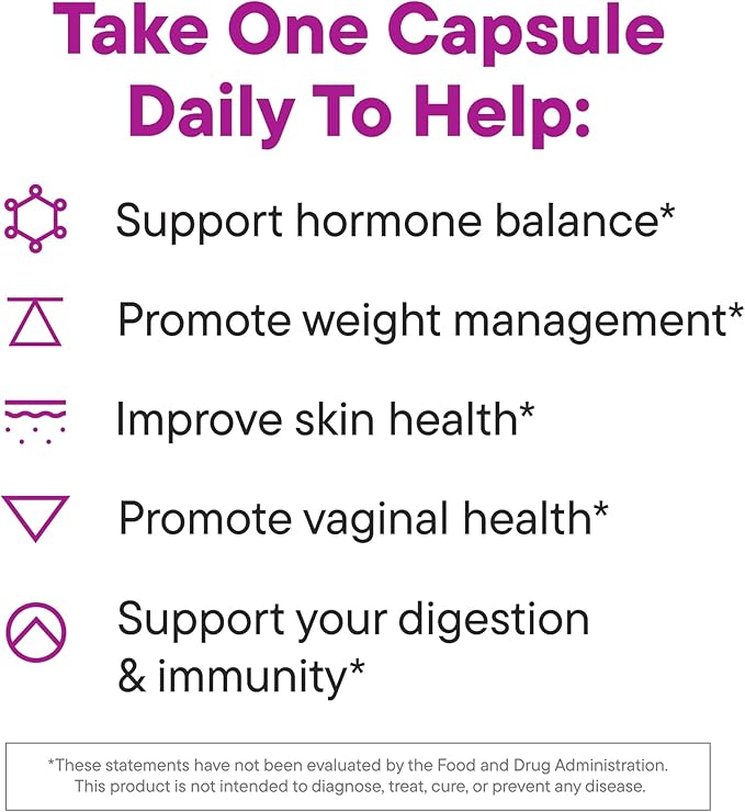Daily Nouri Hormone Balance Probiotic for Women | Capsules for PCOS, Vaginal pH, Yeast Balance, Skin Health, Digestion & Immunity-7 Probiotic Strains-Vegan Ahiflower Omega Oil | 30-Day Supply