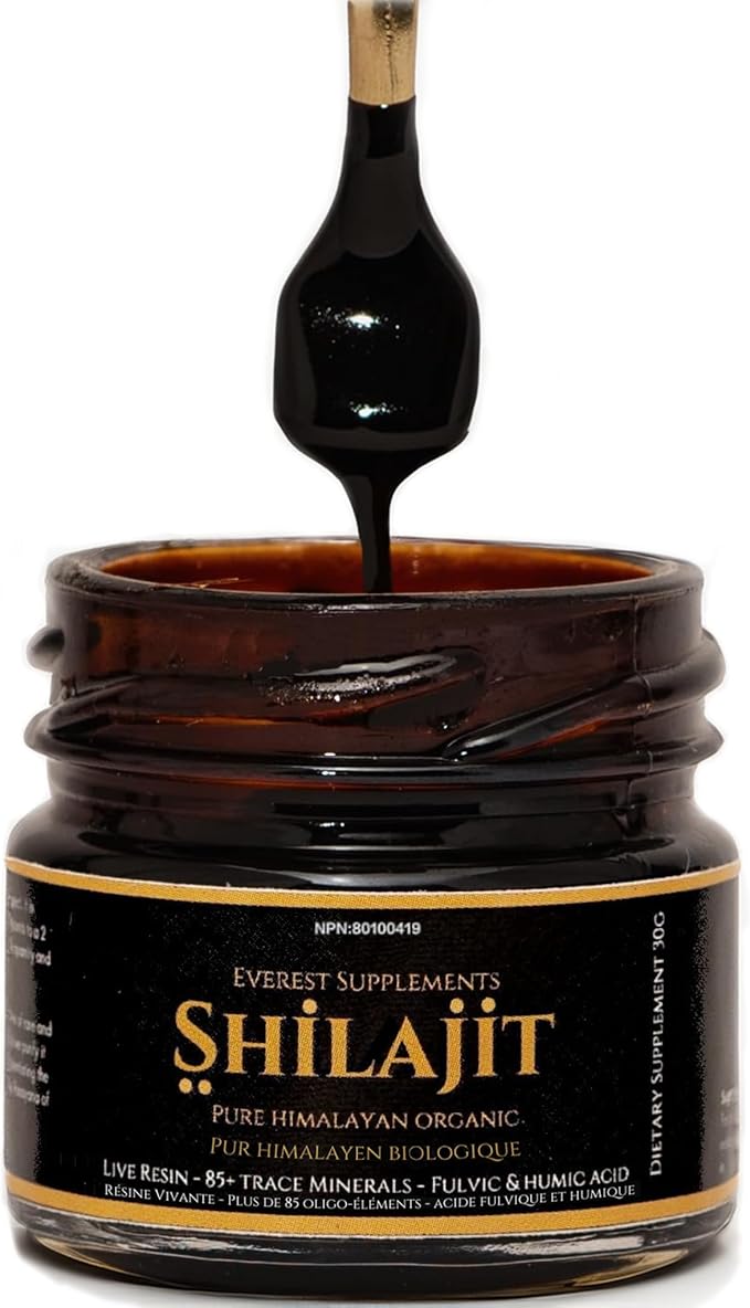 Shilajit Pure Himalayan Organic Shilajit Resin - Shilajit for Men - Gold Grade 500 mg Maximum Potency - 85 Trace Minerals & Fulvic and Humic Acid for Energy Immune Support, 30 Grams
