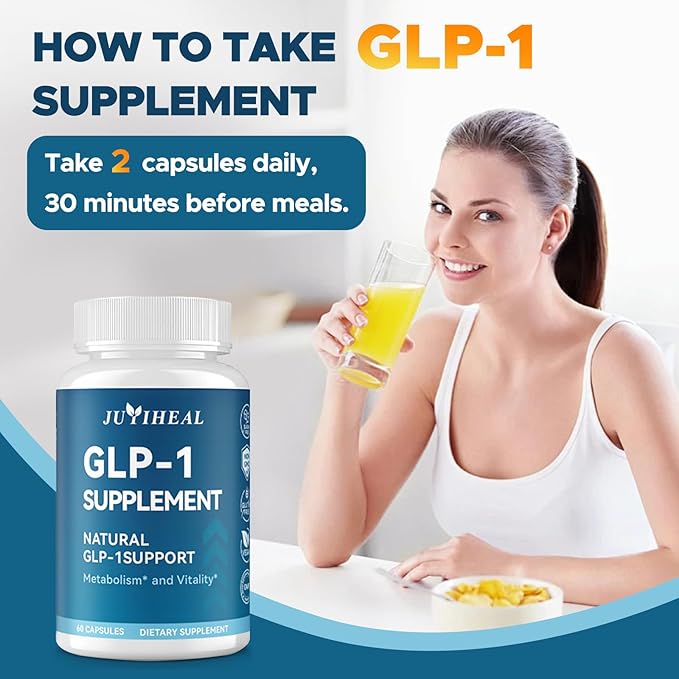 GLP-1 Supplement, GLP1 Support for Women & Men, GLP1 Supplement Probiotic for Immune, Gut, Energy, Overall Health - 60 Capsules