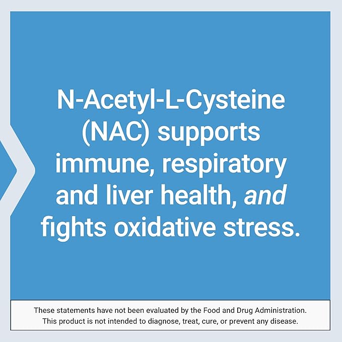 Life Extension N-Acetyl-L-Cysteine (NAC), Immune Response, Respiratory Health, Liver Health, NAC 600 mg, antioxidant Defense, Free radicals, Easy to Absorb - Two Pack x 60 Capsules