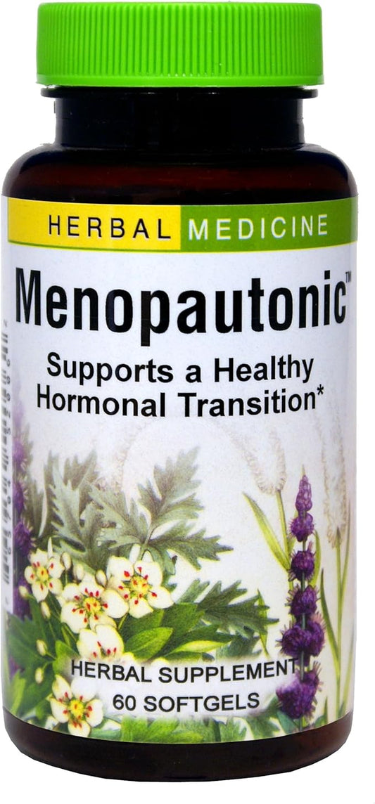 Herbs, Etc. Menopautonic - Support Healthy Hormones - Menopausal Health Supplement with Chastetree Berry, Black Cohosh & Ginseng - Supports Ovary Health & Vaginal Walls - 60 Softgels (60 Servings)