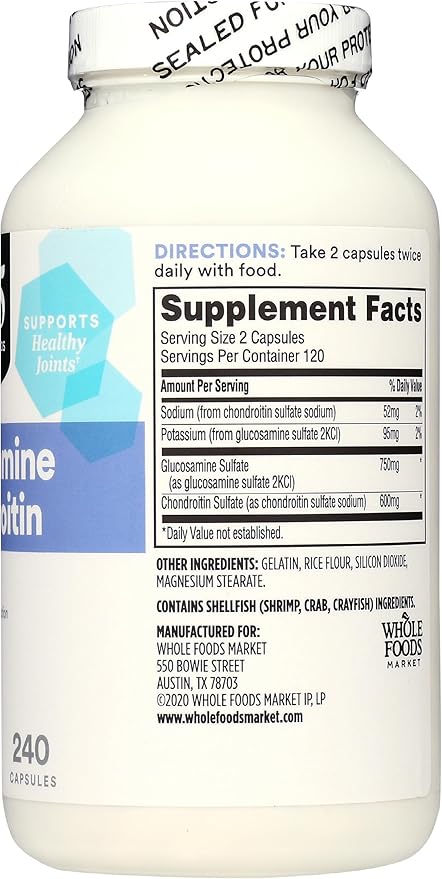365 by Whole Foods Market, Glucosamine Chondroitin, 240 Capsules