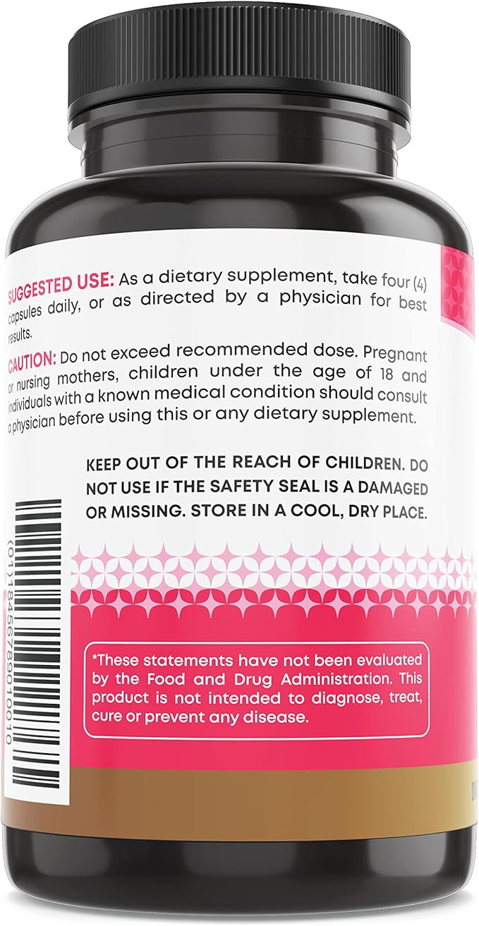 Ancient Bliss Myo & D-Chiro Inositol Supplement, 40 to 1 Ratio, Helps in Ovarian Function Support for Women, Vitamin B8 Helps to Regulate Menstrual Cycle, 2050mg per Serving, 120 Vegan Capsules