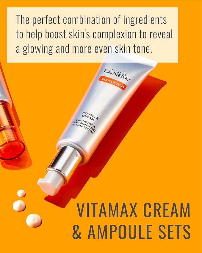 ISA KNOX AGE FOCUS VITAL COLLAGEN Hydra Gel Cream, LXNEW VITA MAX Ampoule, LXNEW VITAMELA Cream (15 ml/3.89 fl oz) - Korean Skin Care by LG Beauty. Vitamins C, B12 & E.