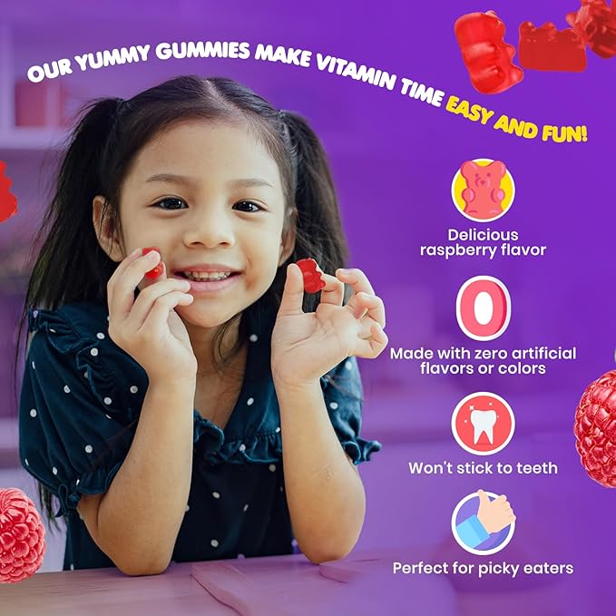 DR. MORITZ Calm Magnesium Gummies for Adults (400mg, 60 Count) and Kids Magnesium Gummies (60 Count) - for Relaxation Support - Sugar-Free & Non-GMO - Raspberry Flavor