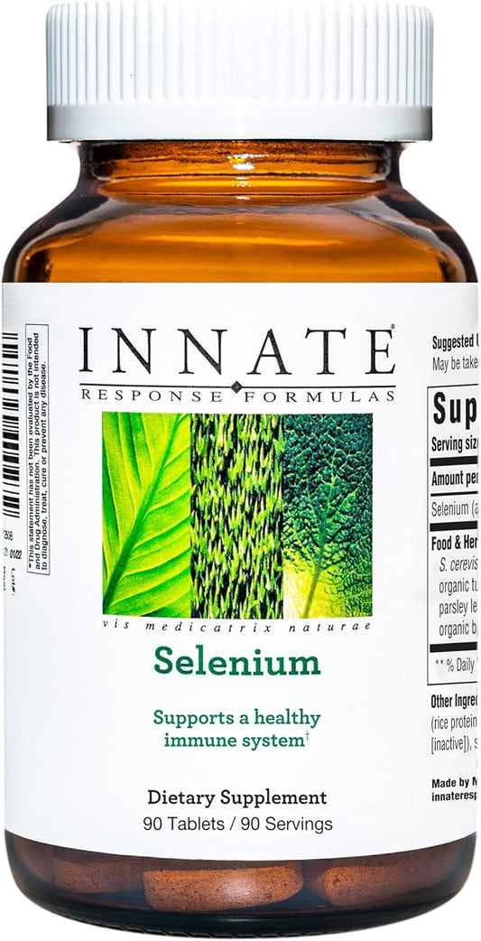 INNATE Response Formulas Selenium - Mineral Supplement For Immune System Support - Vegan, Gluten-Free, and Non-GMO - Made Without 9 Food Allergens - 90 tablets (90 Servings)