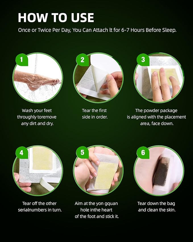 200 Packs Bamboo Foot Pads, Natural Cleansing, Promoting Sleeping, Suitable for Daily Relaxation Foot Paches | Included 200 Adhesive Sheets and 200 Foot Pads