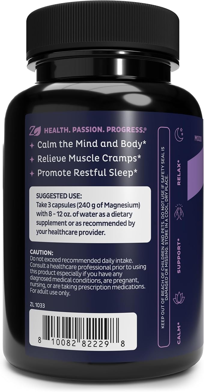 Zeal Premium Chelated Magnesium Glycinate (240mg | 135 Capsules)