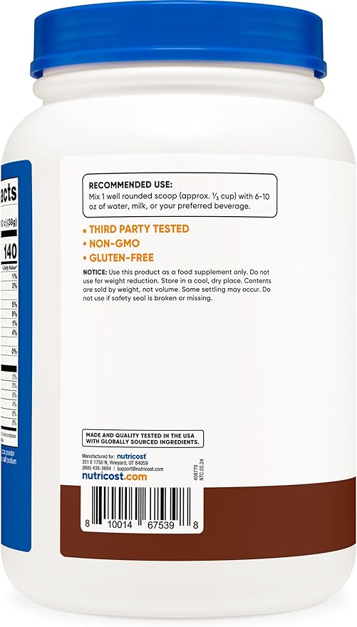 Nutricost Whey Protein Isolate (Milk Chocolate) 2LBS