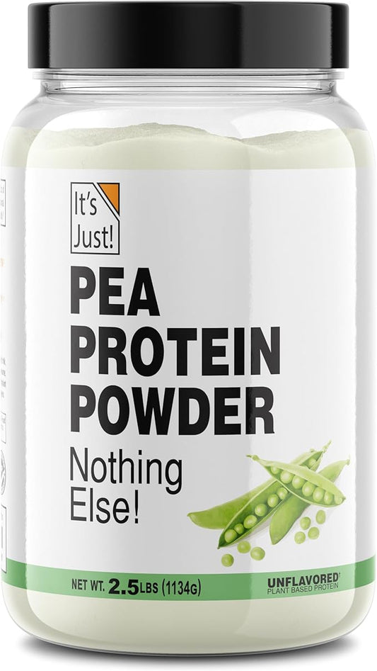It's Just! - 100% Pea Protein, Vegan Plant Based, Grown in Canada, Premium Quality, Smooth Texture, Gluten Free, Keto Friendly (2.5 Pound, Unflavored)